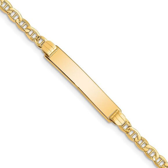 Black Bow Jewelry Co. Jewelry - 14k Yellow Gold I.D. Bracelet with Lobster Clasp - 7 Inch